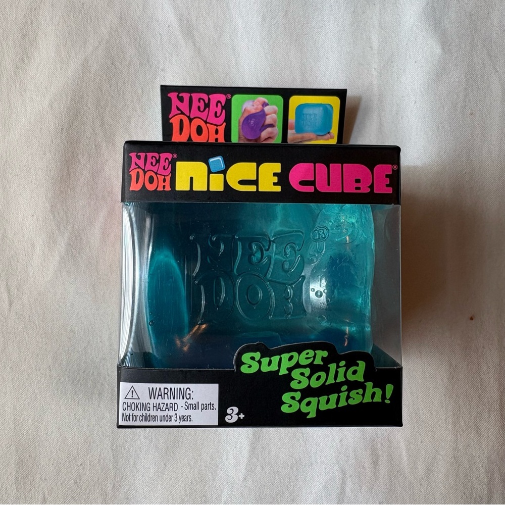 Nee Doh Nice Cube Super Solid Squish! - Blue
